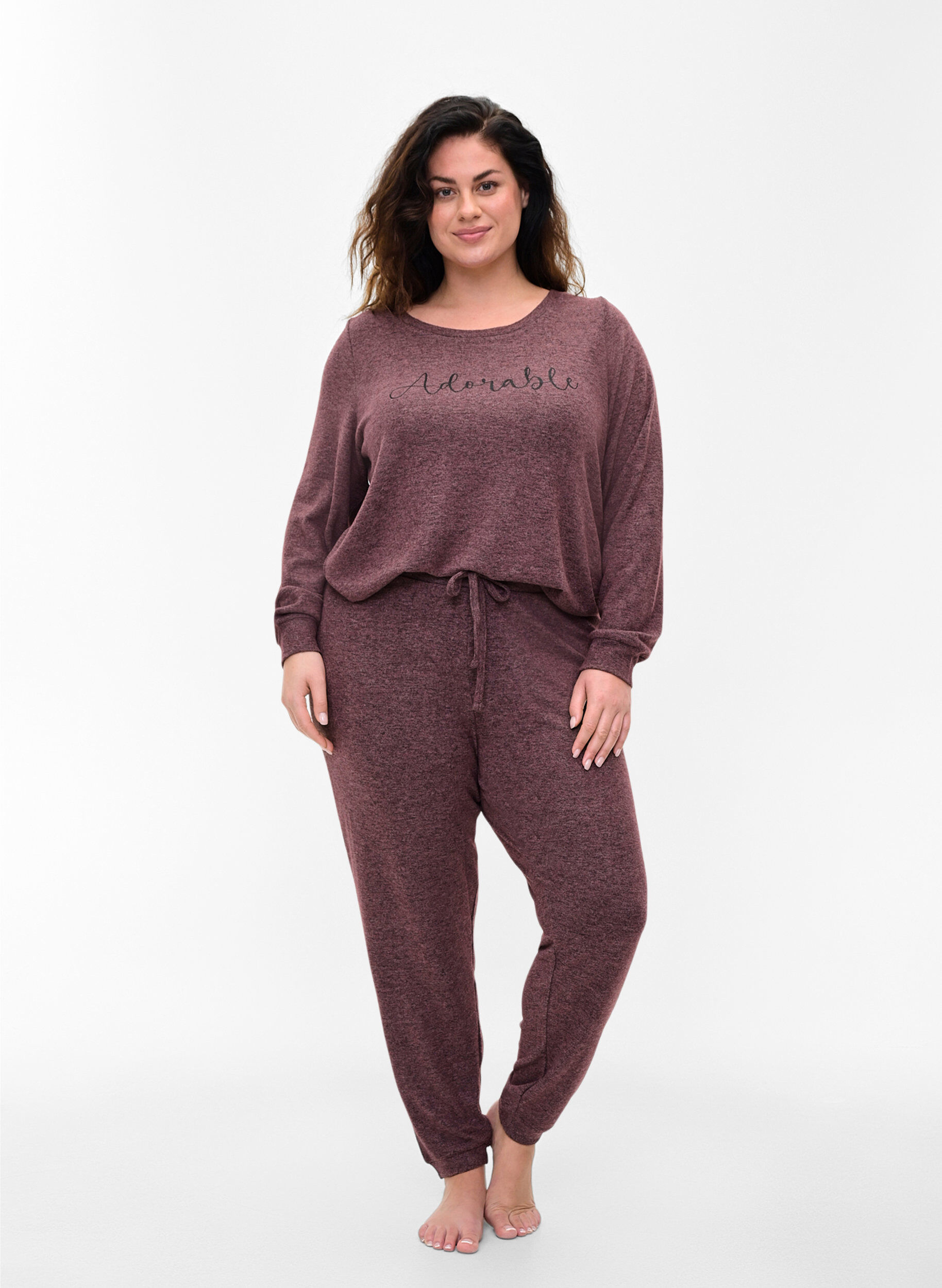 Zizzi Meleerattu pusero viskoosisekoitteesta, Port Royal Mel, Model image number 2