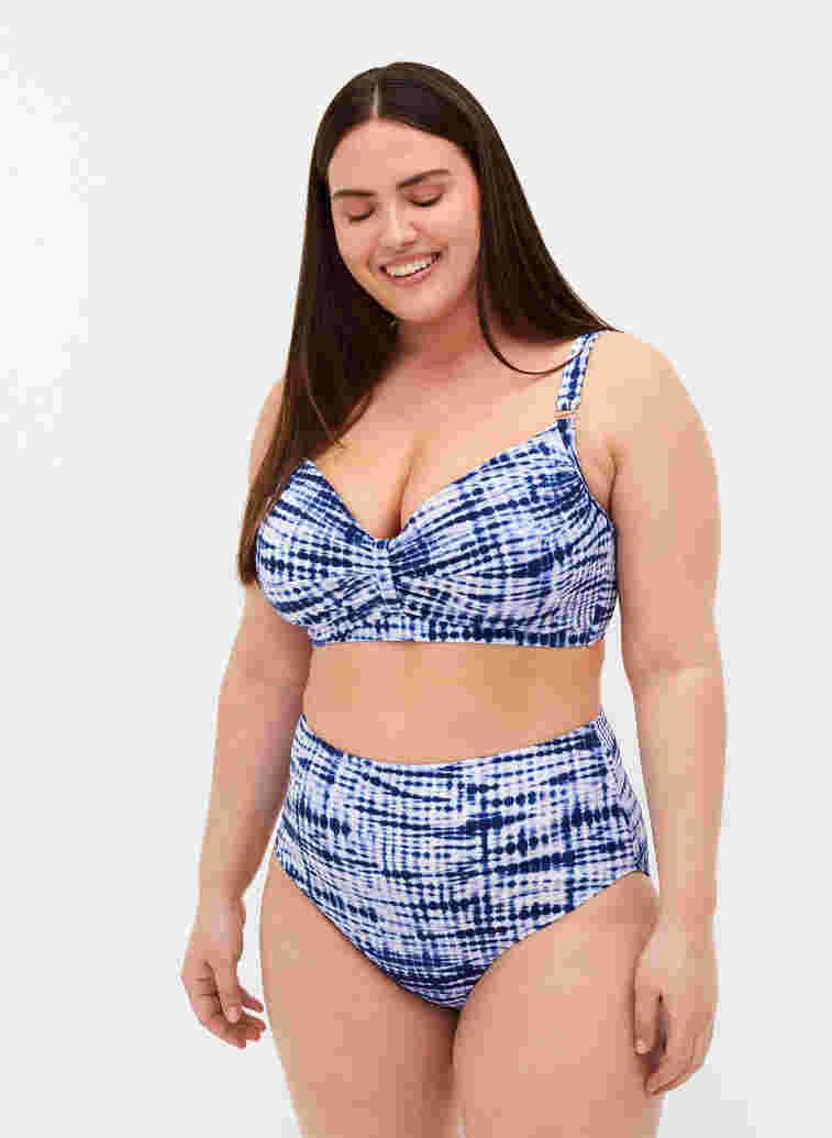 Kaarituellinen bikiniyläosa kuosilla , Tie Dye Print, Model image number 2