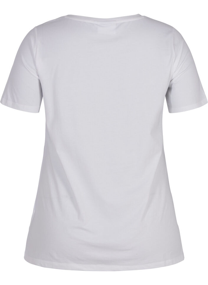 Basic t-paita, Bright White, Packshot image number 1