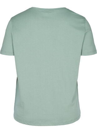 Lyhythihainen puuvillainen t-paita printillä, Chinois Green SIMPLE, Packshot image number 1