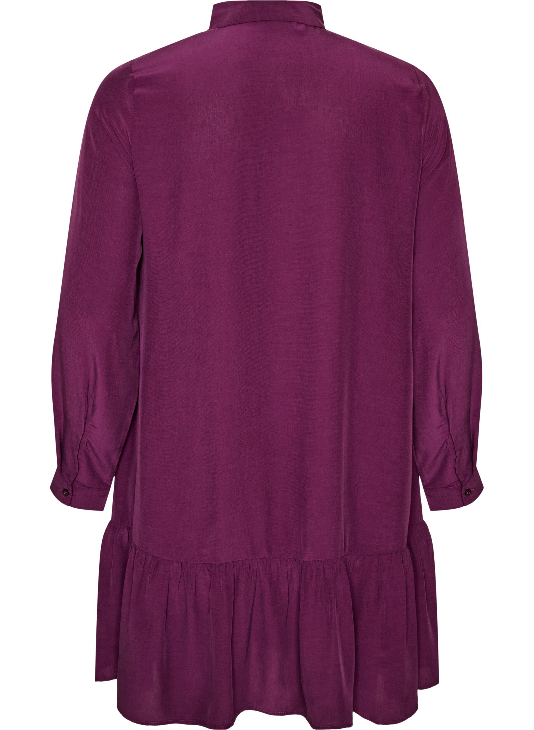 ZizziLyhyt paitamekko r&ouml;yhel&ouml;kerroksella, Violetti, Packshot image number 1