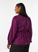Kiilt&auml;v&auml; viskoosipusero peplum-efektill&auml;, Violetti, Model image number 2