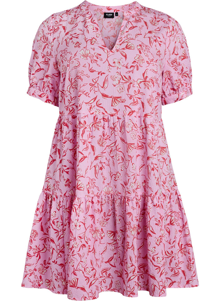 Lyhyt A-linjainen mekko, Violetti, Packshot image number 0