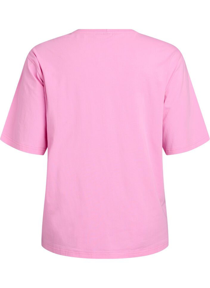 Urheilullinen t-paita luomupuuvillasta, Vaaleanpunainen, Packshot image number 1