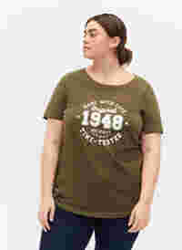 Puuvillainen t-paita painatuksella, Ivy Green MADE WITH, Model