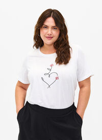 FLASH – kuviollinen t-paita, Bright White Heart, Model