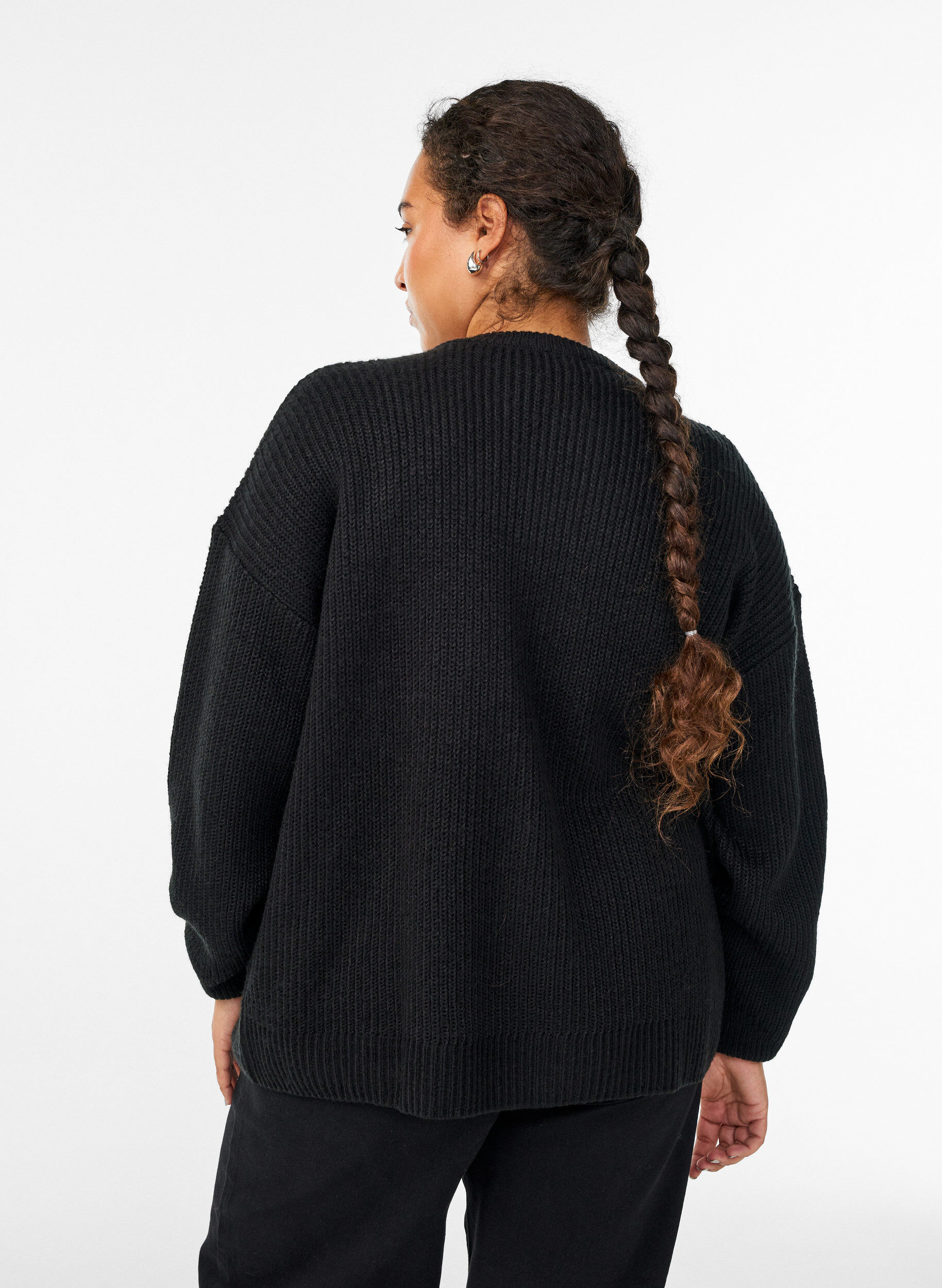 ZizziNeuletakki vetoketjulla, Musta, Model image number 2
