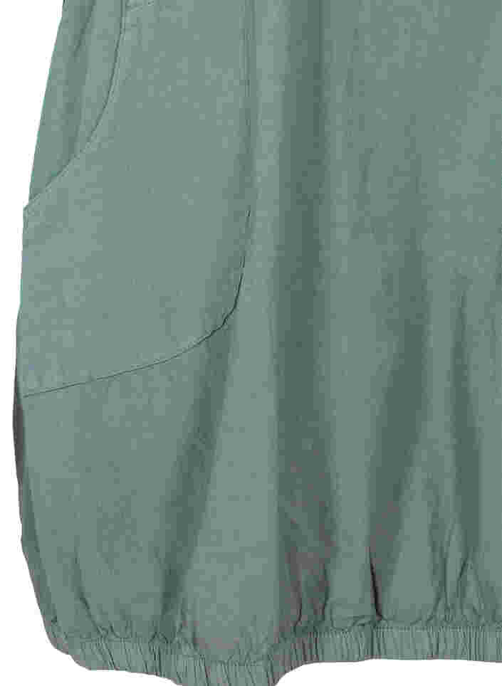 Hihaton mekko puuvillasta, Balsam Green, Packshot image number 3