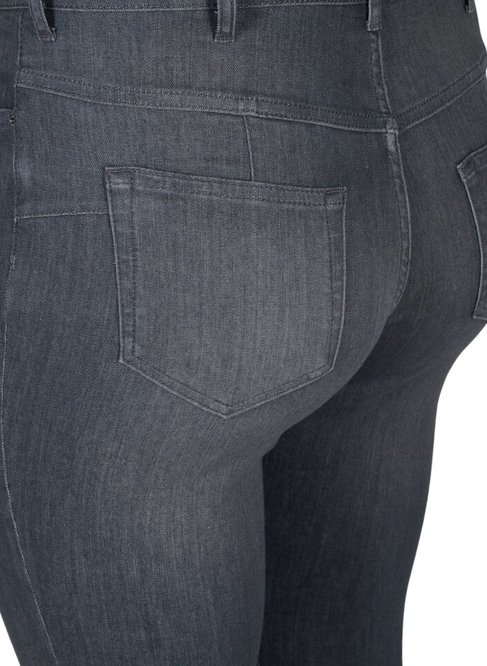Korkeavyötäröiset Amy-farkut push up -efektillä, Grey Denim, Packshot image number 3