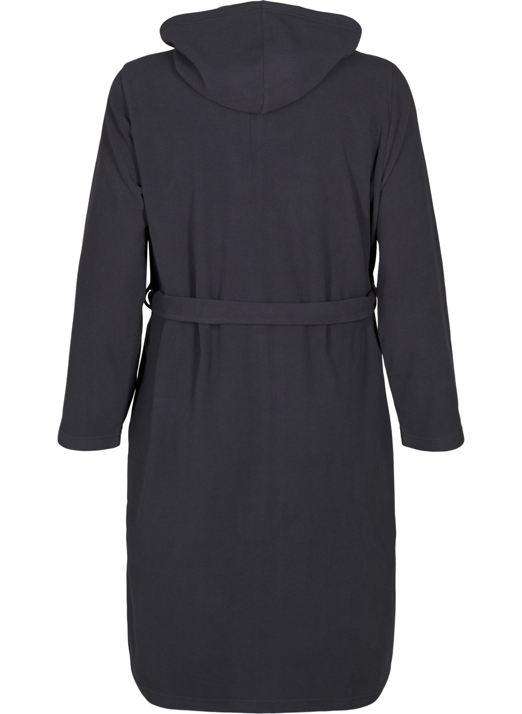 Zizzi Hupullinen vetoketjulla suljettava aamutakki, Harmaa, Packshot image number 1