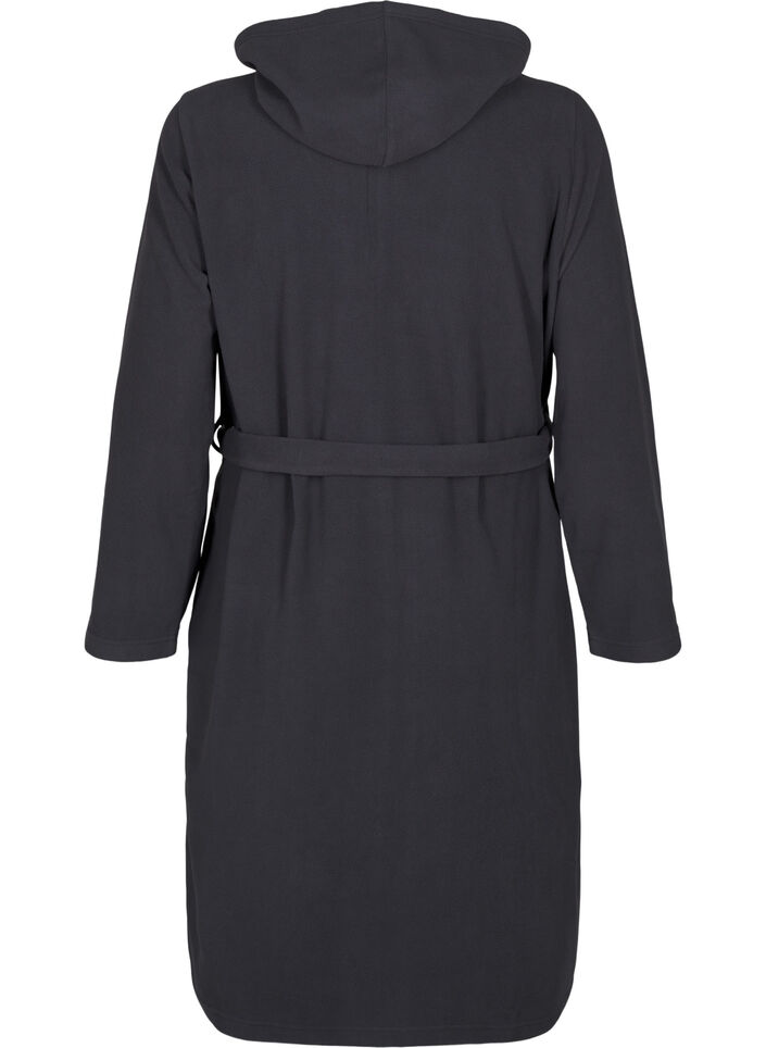 Hupullinen vetoketjulla suljettava aamutakki, Harmaa, Packshot image number 1