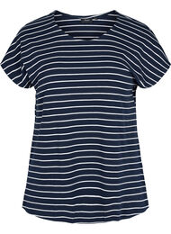 Puuvillainen t-paita raidoilla, Blue Stripe