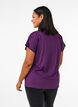 V&auml;lj&auml; treenipaita, jossa on V-p&auml;&auml;ntie, Violetti, Model image number 2