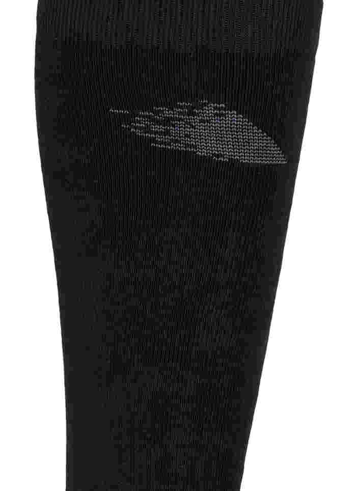 Puuvillaiset talviurheilusukat, Black/Medium Grey, Packshot image number 2