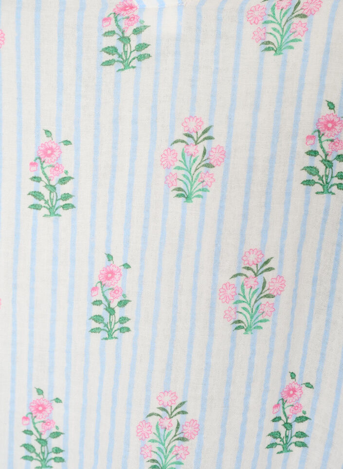 Lyhyt A-linjainen mekko puuvillamusliinista, Vanilja, Packshot image number 2