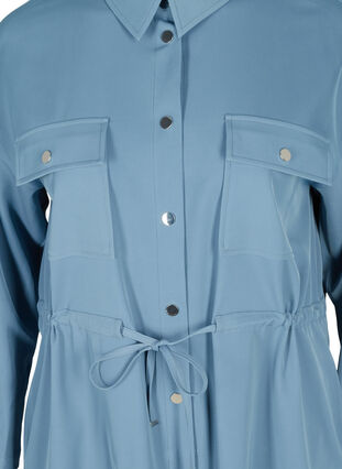 Pitkähihainen paitatakki nyörillä ja taskuilla, Blue Shadow, Packshot image number 2