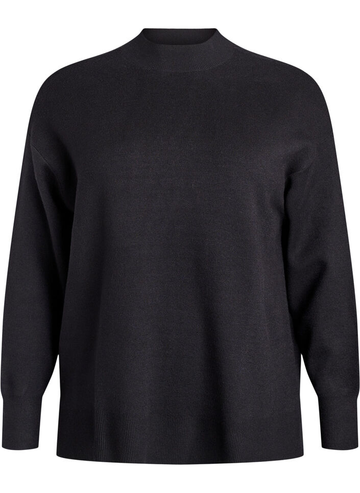 Neulepusero korkealla kauluksella, Musta, Packshot