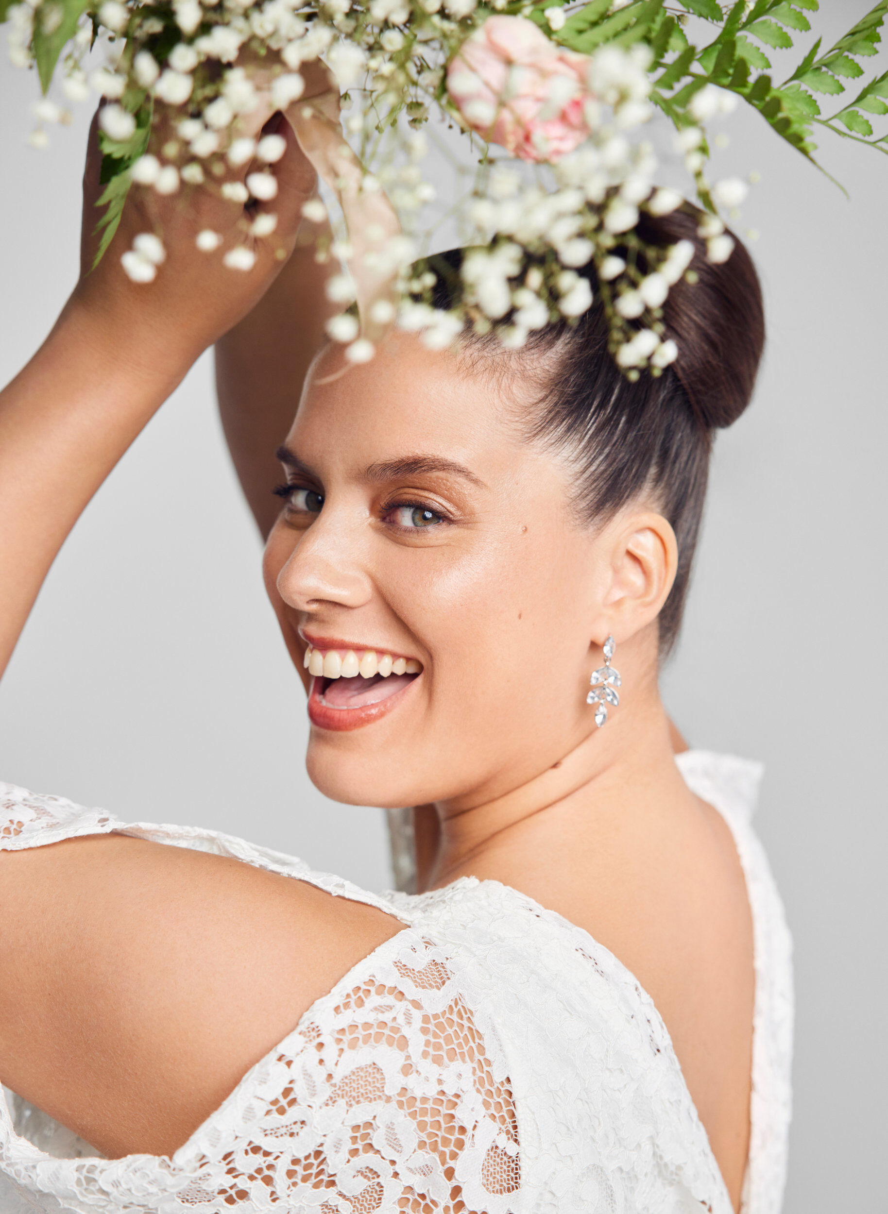 Zizzi Pitsinen h&auml;&auml;mekko halkiolla, Star White, Image image number 1