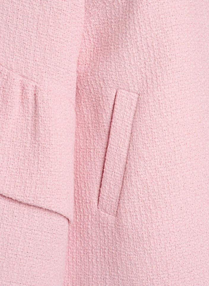 Boucl&eacute;-takki r&ouml;yhel&ouml;yksityiskohdilla, Vaaleanpunainen, Packshot image number 3