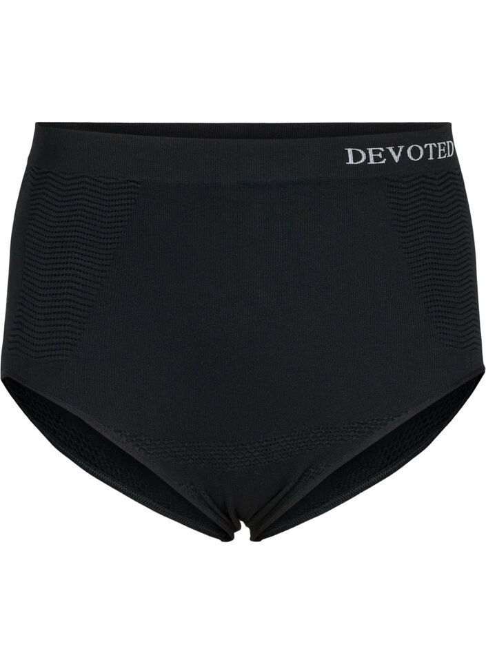 Saumattomat alushousut korkealla vyötäröllä, Black, Packshot image number 0