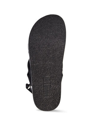 Leveälestinen solmulla koristeltu sandaali, Black, Packshot image number 4