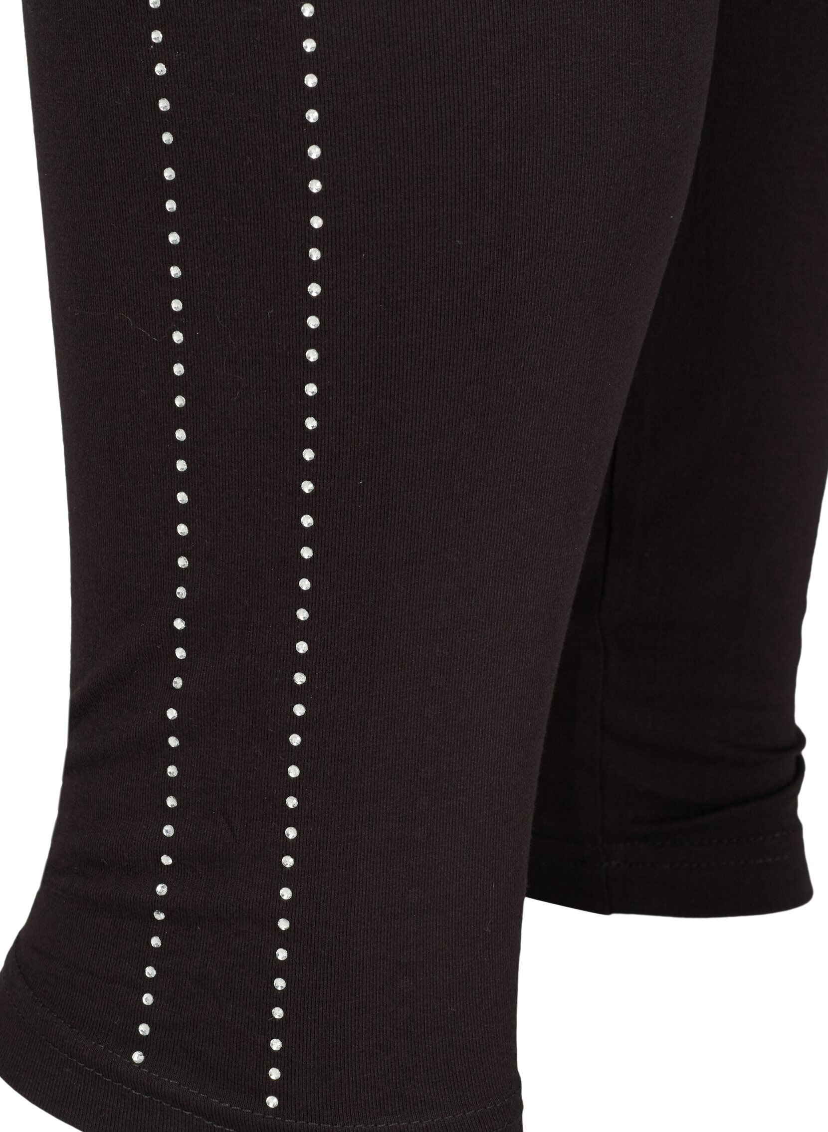 ZizziViskoosileggingsit koristekivill&auml;, Black, Packshot image number 3