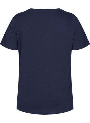T-paita painatuksella ekologisesta puuvillasta, Navy Blazer, Packshot image number 1