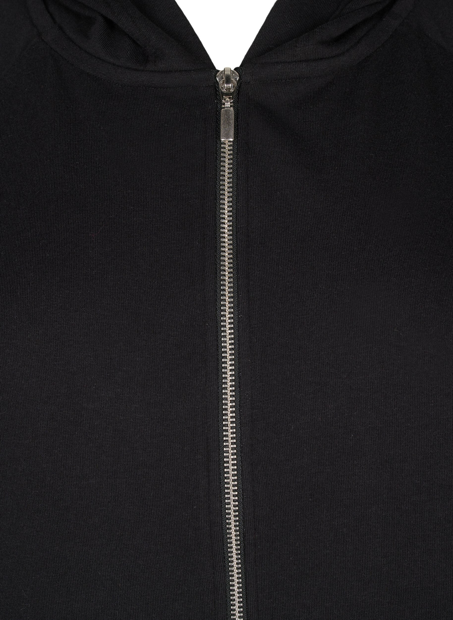 Zizzi Collegetakki, jossa on huppu ja taskut, Musta, Packshot image number 2