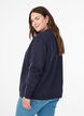 Collegepaita py&ouml;re&auml;ll&auml; p&auml;&auml;ntiell&auml;, Sininen, Model image number 2
