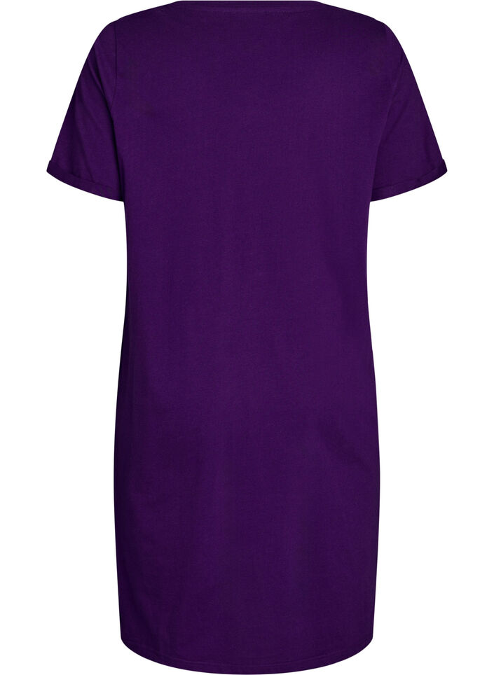 Lyhythihainen y&ouml;paita luomupuuvillaa, Sininen, Packshot image number 1