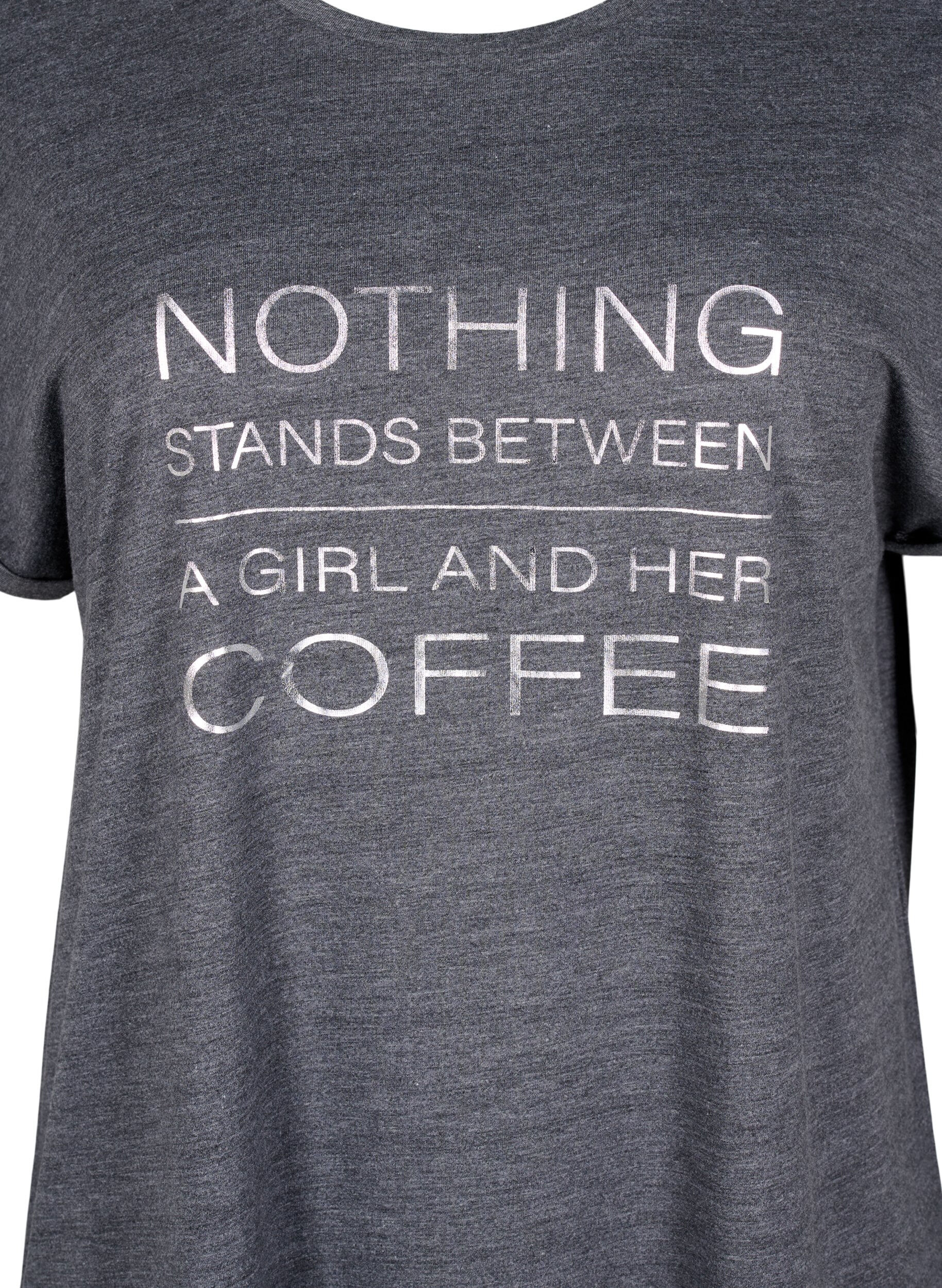 Zizzi Lyhythihainen y&ouml;paita tekstipainatuksella, , Packshot image number 2