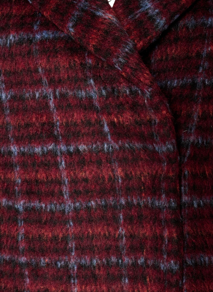 Ruudullinen takki taskuilla, Punainen, Packshot image number 2