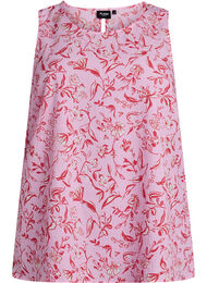 Hihaton toppi pintakuvioidusta materiaalista, Punainen