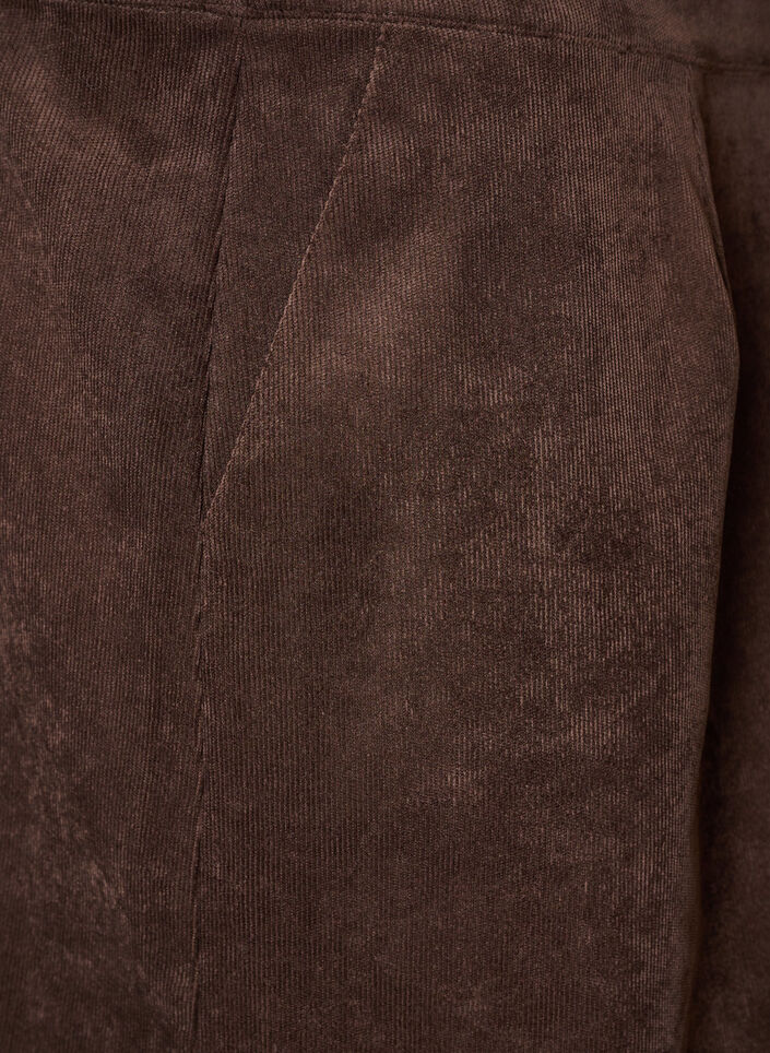Lyhyt vakosamettihame neppareilla, Ruskea, Packshot image number 3