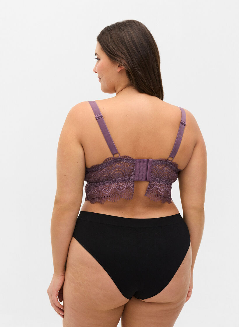 2 kpl tai-alushousuja normaalilla vyötäröllä, Black, Model image number 1