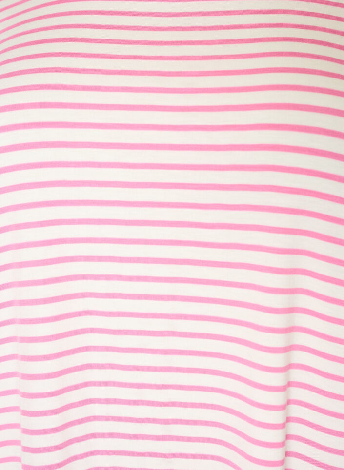 T-paita TENCEL&trade; Lyocellista ja raidoilla, Vaaleanpunainen, Packshot image number 2