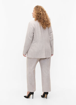 Melange-housut kuminauhalla ja nappikiinnityksellä, String, Model image number 1