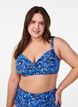 Kaarituelliset bikiniyl&auml;osa kuosilla, Sininen, Model image number 0