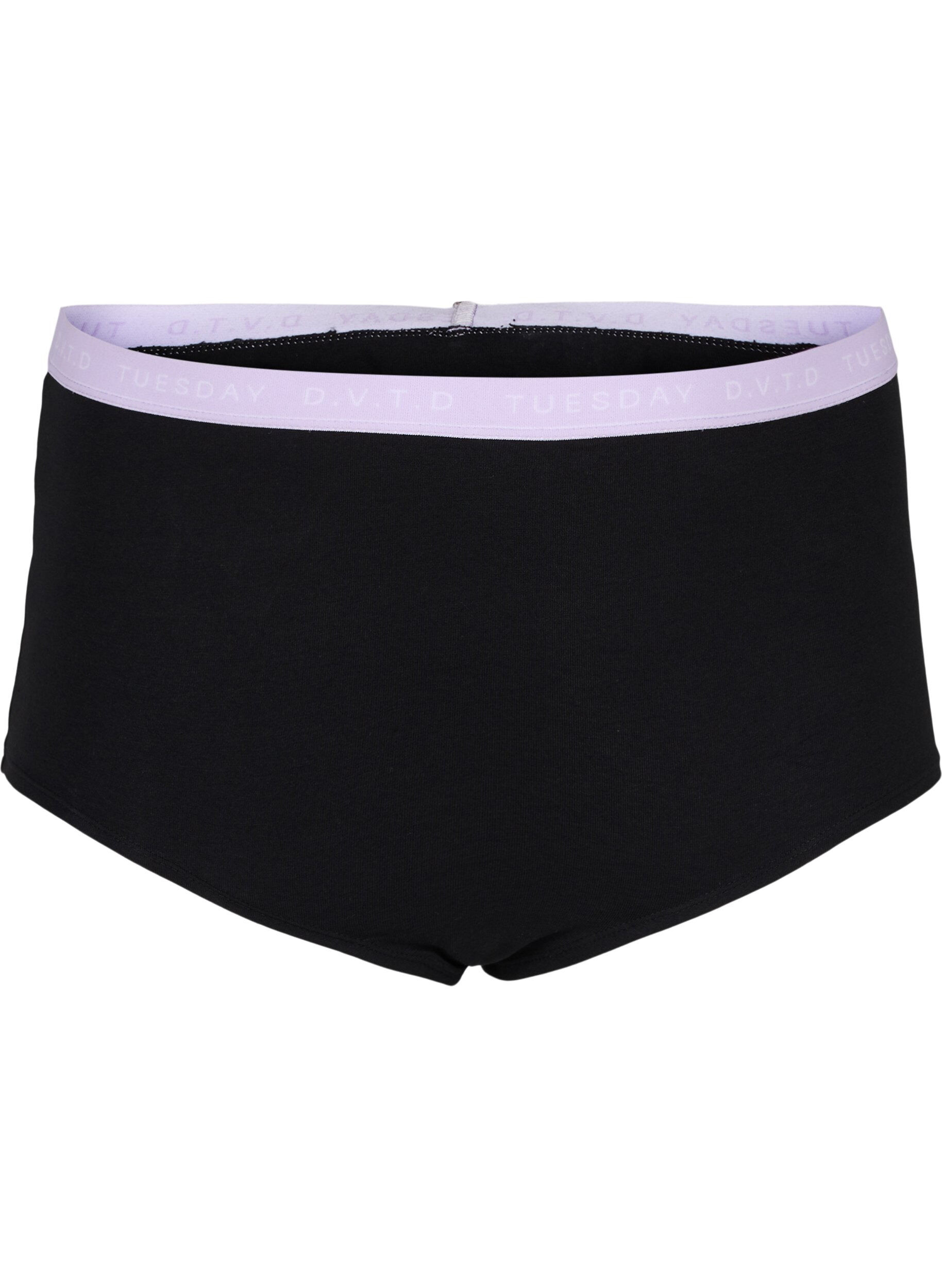 Zizzi 7 kpl puuvillahipstereit&auml; viikonp&auml;ivill&auml;, Multi Pastel Pack, Packshot image number 3