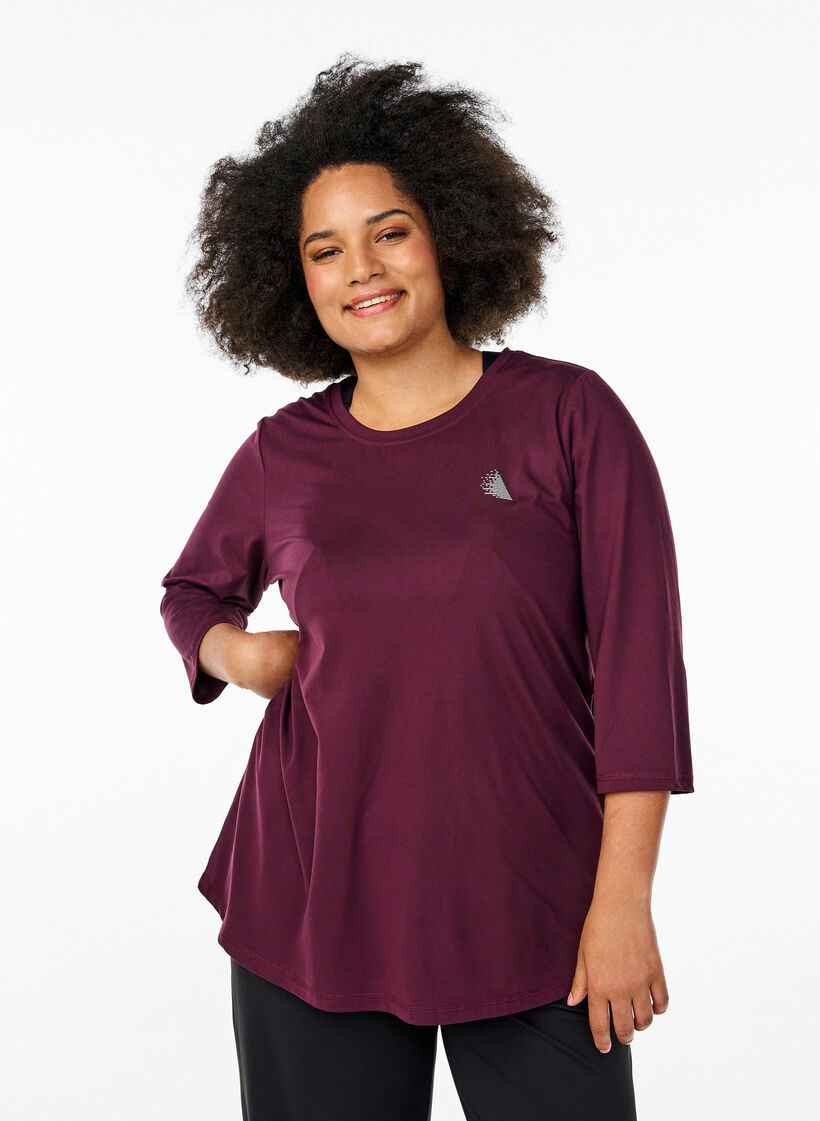 Treenipusero 3/4-hihoilla, Punainen, Model image number 0