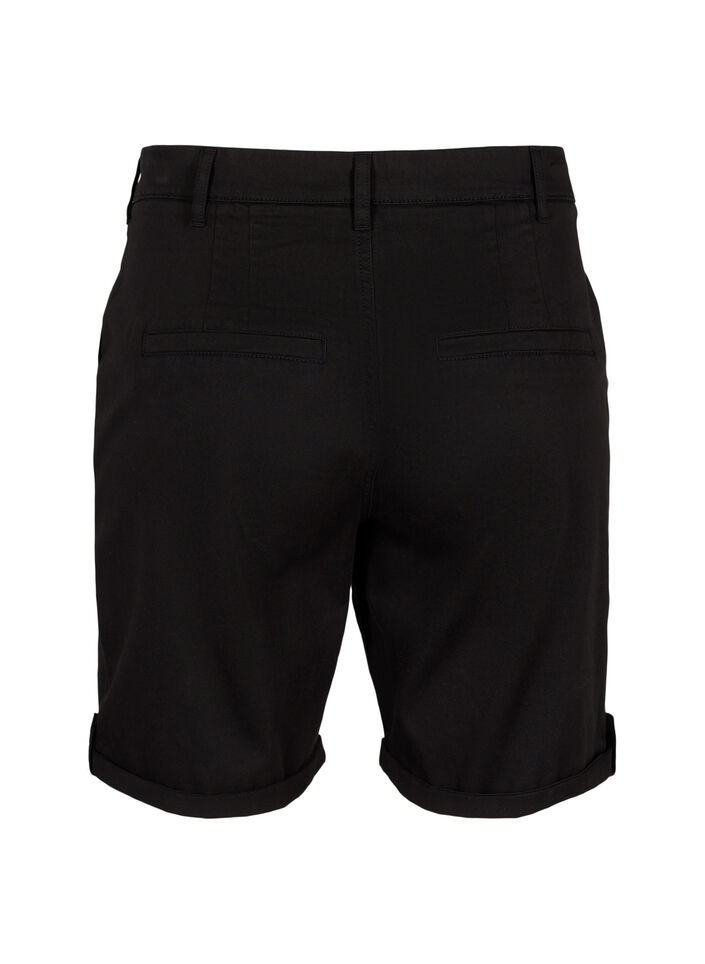 Chino-shortsit, joissa on taskut, Black, Packshot image number 1