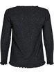 Pitkähihainen paljettipaita kristalleilla, Musta, Packshot image number 1