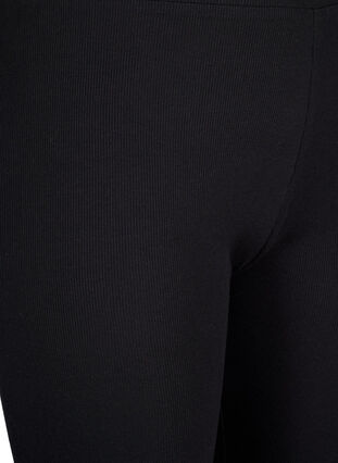 Tyköistuvat ribatut housut, Black, Packshot image number 2
