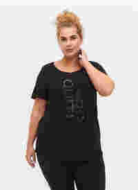 T-paita printillä treeniin , Black Don't Quit , Model