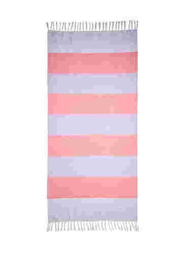 Raidallinen pyyhe hapsuilla , Pastel Lilac Comb, Packshot image number 2