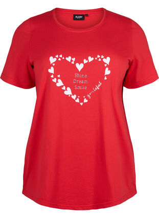 FLASH – kuviollinen t-paita, High Risk Red Heart, Packshot image number 0
