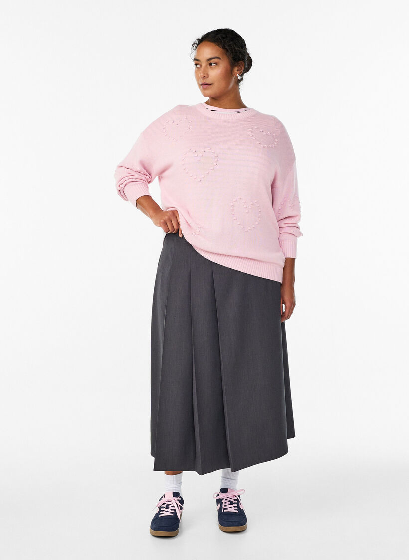 Midihame leveillä laskoksilla, Harmaa, Model image number 0