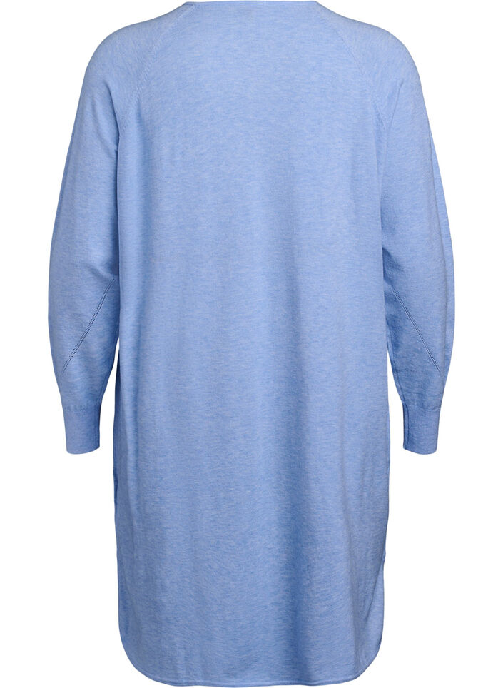 Neulemekko pyöreällä pääntiellä ja neulotulla kuviolla, Della R. Blue Mel., Packshot image number 1