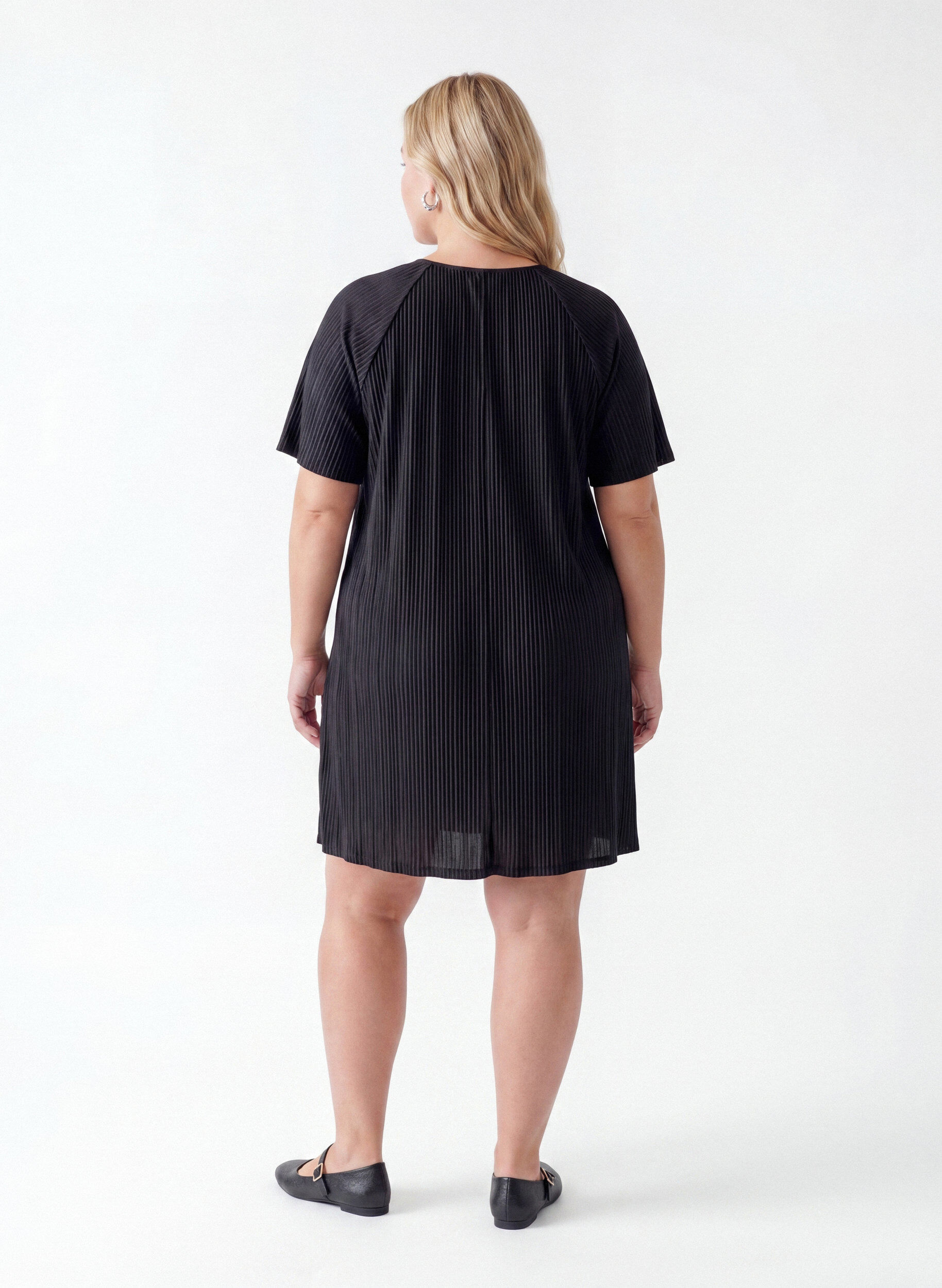 ZizziJersey-tunika teksturoiduilla raidoilla, Musta, Model image number 1