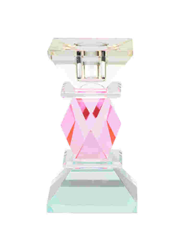 Kynttilänjalka kristallista, Lysegul/Pink Comb, Packshot image number 0